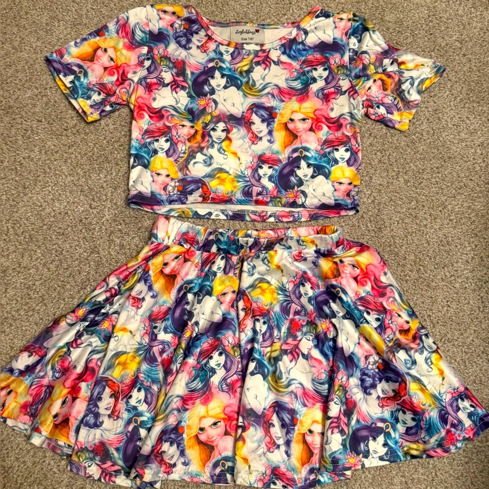Princess sketch twirling two piece